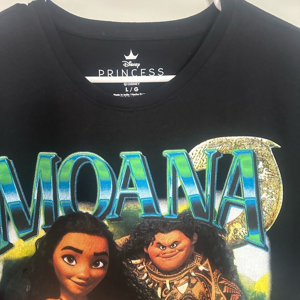 Disney Moana Black Graphic Tee